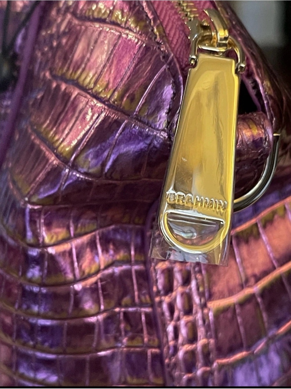 Brahmin Bright Pink Duxbury Satchel In OPERA & Matching CC Wallet NWT - Picture 13 of 15